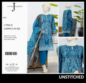 Junaid Jamshed Printed Lawn Unstitched 3-Piece Casual Wear Summer Collection
